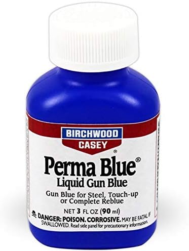 Birchwood Casey Fast-Acting Long-Lasting Spanish Perma Blue Liquid Gun Blue for Steel, Touch-Up & Complete Reblue, 3 FL OZ (90ml)