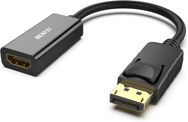 BENFEI 4K DisplayPort to HDMI Adapter, Uni-Directional DP 1.2 Computer to HDMI 1.4 Screen Gold-Plated DP Display Port to HDMI Adapter (Male to Female) Compatible with Lenovo Dell HP and Other Passive