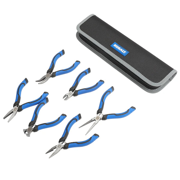 Kobalt 6pc mini pliers set with case 6-Pack Assorted Pliers with Soft Case