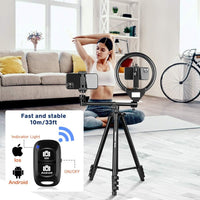 UBeesize 50-inch Phone Tripod Stand with Extended Arm, Portable Horizontal Tripod with 360° Adjustable Ball Head for Video Recording, Live Streaming and Photography Visit the UBeesize Store