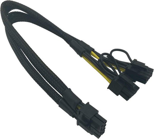 COMeap 8 Pin Male to Dual 8 Pin(6+2) Male PCIe Power Adapter Cable for Dell T3600 T3610 T5600 T5610 T5610 T7600 T7610 5810 T5810 T7810 13-inch(34cm)