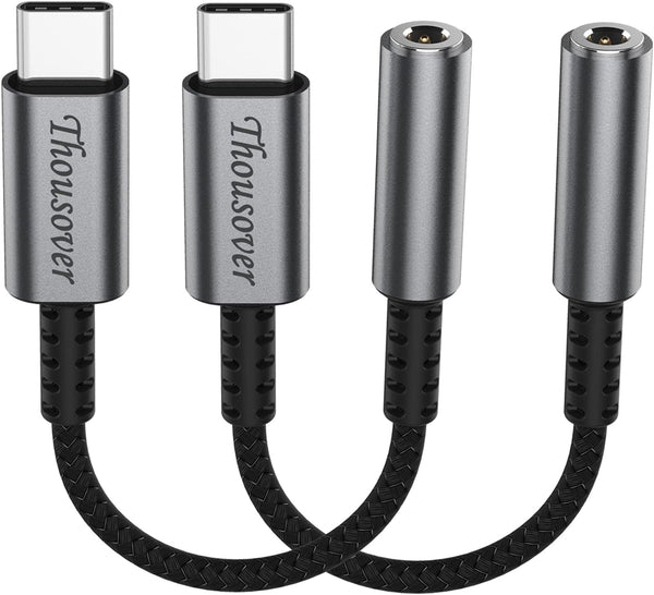 Thousover USB Type C to 3.5mm Female Headphone Jack Adapter