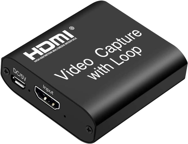 Video Capture Card 4K HDMI Device with Loop Out, Full HD 1080P Game Capture Video Recorder for Live Streaming, Broadcasting or Video Conference,S3/PS4/Xbox One/DSLR/Camcorders