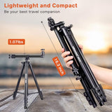 UBeesize 50-inch Phone Tripod Stand with Extended Arm, Portable Horizontal Tripod with 360° Adjustable Ball Head for Video Recording, Live Streaming and Photography Visit the UBeesize Store