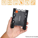 ICY DOCK Dual Tool-Less Dual 2.5 to 3.5 HDD Drive Bay SSD Mounting Bracket Kit Adapter | EZ-Fit Lite MB290SP-B (Two Units)