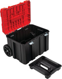 CRAFTSMAN VERSASTACK System 17-in Red Plastic Lockable Tool Box & VERSASTACK System 20-in Red Plastic Wheels Lockable Tool Box