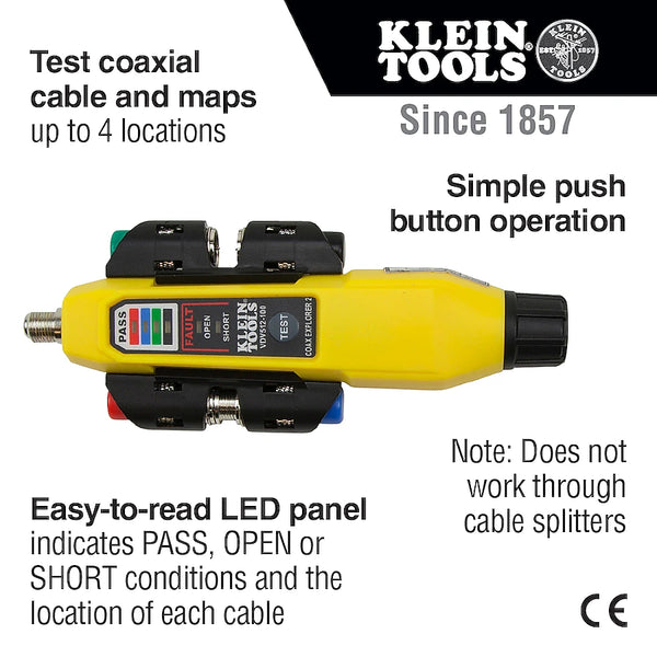 Klein Tools No Display Cable Tester Specialty Meter Item #5349021 |  Model #VDV512101