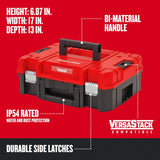 CRAFTSMAN VERSASTACK System 17-in Red Plastic Lockable Tool Box & VERSASTACK System 20-in Red Plastic Wheels Lockable Tool Box
