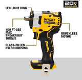 DEWALT DCF911B 20V MAX* 1/2" Impact Wrench with Hog Ring Anvil (Tool Only)