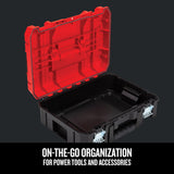 CRAFTSMAN VERSASTACK System 17-in Red Plastic Lockable Tool Box & VERSASTACK System 20-in Red Plastic Wheels Lockable Tool Box
