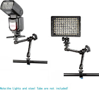 Neewer 30cm/11.8inch Aluminum Alloy Articulating Magic Arm with 15mm Rod Clamp for Mounting LED light, Monitor, Flash to DSLR Camera or DSLR Movie Rig