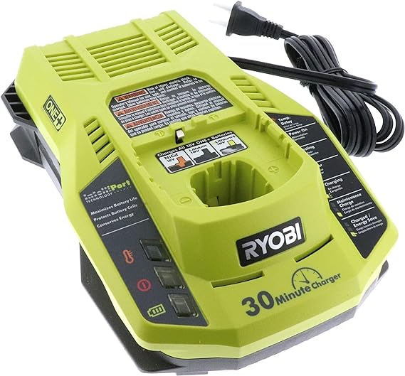 Ryobi P117 One+ 18 Volt Dual Chemistry IntelliPort Lithium Ion and NiCad Battery Charger (Battery Not Included, Charger Only)