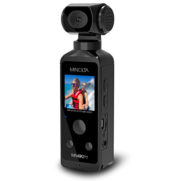 Minolta MN4KP1 4K Ultra HD Wi-Fi Enabled Pocket Camcorder, Black