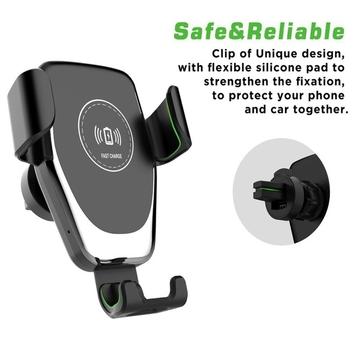Car Gravity Mount Qi Wireless Charger For iPhone & Android