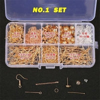 710pcs Jewelry Starter Making Tool Kit DIY Accessories Head Pins Ear Wire Hooks Lobster Claps