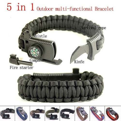 5 In 1 Outdoor Multi Function Bracelet