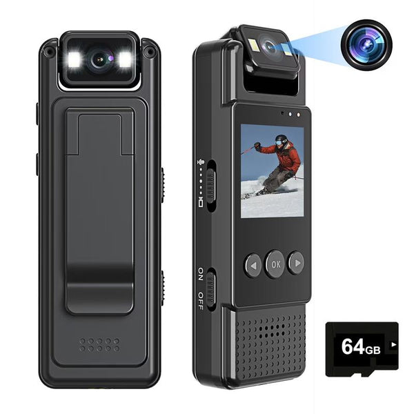 Mini Body Camera HD 4K WIFI, Night Vision, Sport DV Recording with 180 degrees Rotating Lens, 1.3 Inches TFT Screen , Meetings, Pets, Security L12