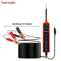 Power Circuit Probe Tester, 6-24 V DC. Short Cut Test light, Automotive circuit tester, Professional,Overload Protection  (RED)