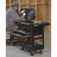 Ironton 28in. 2-Drawer Tool Cart, 30-1/2in.L x 14-1/2in.W x 33in.H, 350-Lb. Capacity