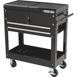 Ironton 28in. 2-Drawer Tool Cart, 30-1/2in.L x 14-1/2in.W x 33in.H, 350-Lb. Capacity