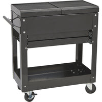 Ironton 28in. 2-Drawer Tool Cart, 30-1/2in.L x 14-1/2in.W x 33in.H, 350-Lb. Capacity