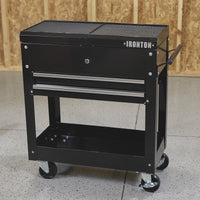 Ironton 28in. 2-Drawer Tool Cart, 30-1/2in.L x 14-1/2in.W x 33in.H, 350-Lb. Capacity