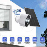 Wireless Solar Outdoor Security Camera, Two way audio, Night Vision, Cloud Storage, Automatic detection, with Accessories