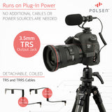 Polsen MVP-3 Micro Directional Shotgun Microphone for DSLR, Smartphones, and Portable Recorders