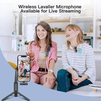 Wirelss Lavalier Microphone, 1 Set Long Standby Audio Lapel Microphone, Professional Wireless Collar Clip, For Iphone, Mini Microphone, Cordless Omnidirectional Condenser Recording Microphone for Vlogging.