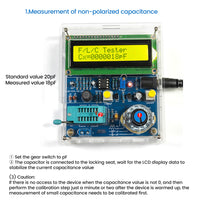 DC5V Transistor Tester Resistance Capacitance Meter Tester Digital Frequency Meter Multi-function Measurement Electronic DIY Kit