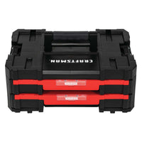 CRAFTSMAN VERSASTACK 17-in W x 6.87-in H x 12.5-in D 2-Drawer Black Plastic Tool Box