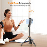 62" Phone Tripod/Android & Selfie stick Tripod with Remote, Stand and Travel, Solid Tripod