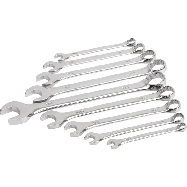 Ironton Full Polish Wrench Set — 9-Pc., SAE