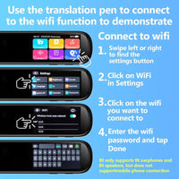 Translation pen with WIFI, Translation quick check, professional translation comparable with professional level, 134 languages, two way, Online scanning support