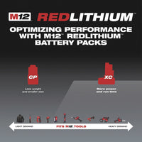 Milwaukee M12 REDLITHIUM XC Extended Capacity 3.0Ah Battery — 2-Pk., Model# 48-11-2412