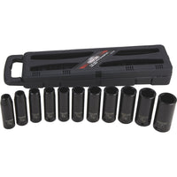 Ironton Deep Impact Socket Set — 11-Pc., 1/2in. Drive, SAE