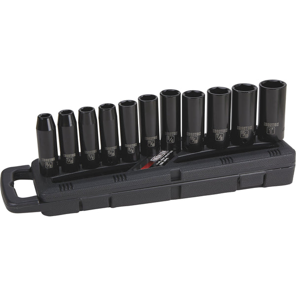 Ironton Deep Impact Socket Set — 11-Pc., 1/2in. Drive, SAE