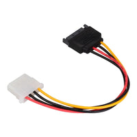 SATA to 4 Pin Power Cable Adapter 3 Pack SATA 15 Pin Male to Molex LP4 Female Power Cable 7-inch