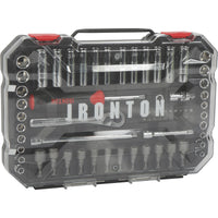 Ironton, 70 pc 1/4in. Drive Socket Set MM/SAE, Measurement Standard Standard (SAE)/Metric