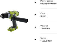 ONE+ 18V Cordless 1/2 in. Hammer Drill/Driver (Tool Only) with Handle