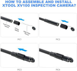 XTOOL Digital Inspection Camera XV100, 2MP&1080P HD Automotive/Industrial Endoscope Waterproof Scope, 8 Adjustable LEDs, Work with D7S/D7W, D8/D8BT, D8S/D8W, X100 Pads/PAD 3, D9/D9 PRO, D9S/D9S PRO