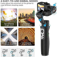 hohem iSteady Pro 3 3-Axis Gimbal Stabilizer for Gopro 8/7/6/5/4, for Osmo Action and Other Action Cameras - Support WiFi & Cable Control ,IPX4Splash Proof