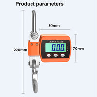 Hanging Scale, Hancaner Digital Crane Scale 1000lbs, Heavy Duty Crane Scale 500Kg LCD Backlight with 3 Unit Change/Tare/Zero for Construction Factory Building Hunting