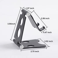 KSWLLO Foldable Cell Phone Stand, Handsfree Mobile Phone Holder for Desk with Adjustable View Angle, Well Made Cell Phone Holder for Smartphones 7-10 inch Tablets