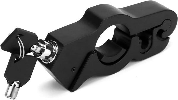 QWORK Motorcycle Lock, Heavy Duty Anti-Theft Adjustable Bike Handlebar Lock, A Grip/Throttle/Brake/Handlebar Lock to Secure a Bike, Scooter, Moped or ATV