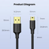 UGREEN Mini USB Cable 3FT,USB Mini Cable Mini USB 2.0 Cable,USB Mini B Cord Mini USB Charger Cable Compatible with Garmin Nuvi GPS,SatNav,Dash Cam,Camera,PS3 Controller,Hard Drive,GoPro Hero 3+