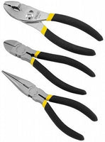 Stanley 3 pc. Drop Forged Steel Pliers Set 6 in. L Black/Yellow