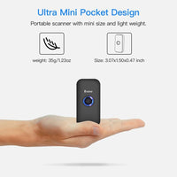 Eyoyo Mini 1D Bluetooth Barcode Scanner, 3-in-1 Bluetooth & USB Wired & 2.4G Wireless Barcode Reader Portable Bar Code Scanning Work with Windows, Android, iOS, Tablets or Computers