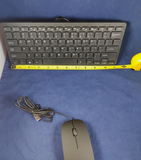 Mini Keyboard & Mouse Set Black Compact Size Wired Light Weight Thin Design