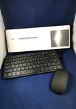 Mini Keyboard & Mouse Set Black Compact Size Wired Light Weight Thin Design